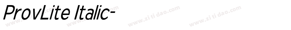 ProvLite Italic字体转换